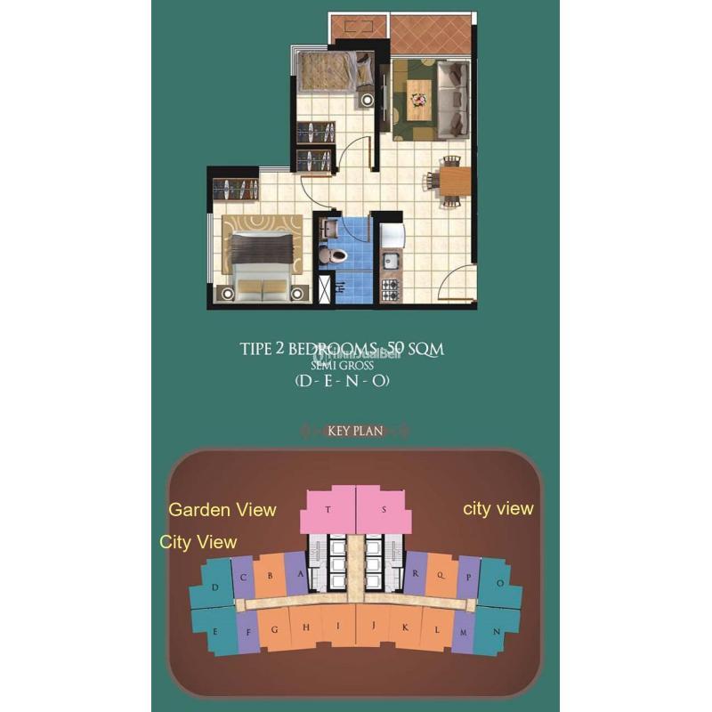 Disewakan Apartemen di Taman Anggrek Residences 2 Kamar Tidur, Fully Furnished, Hadap Kolam Renang - Jakarta Barat