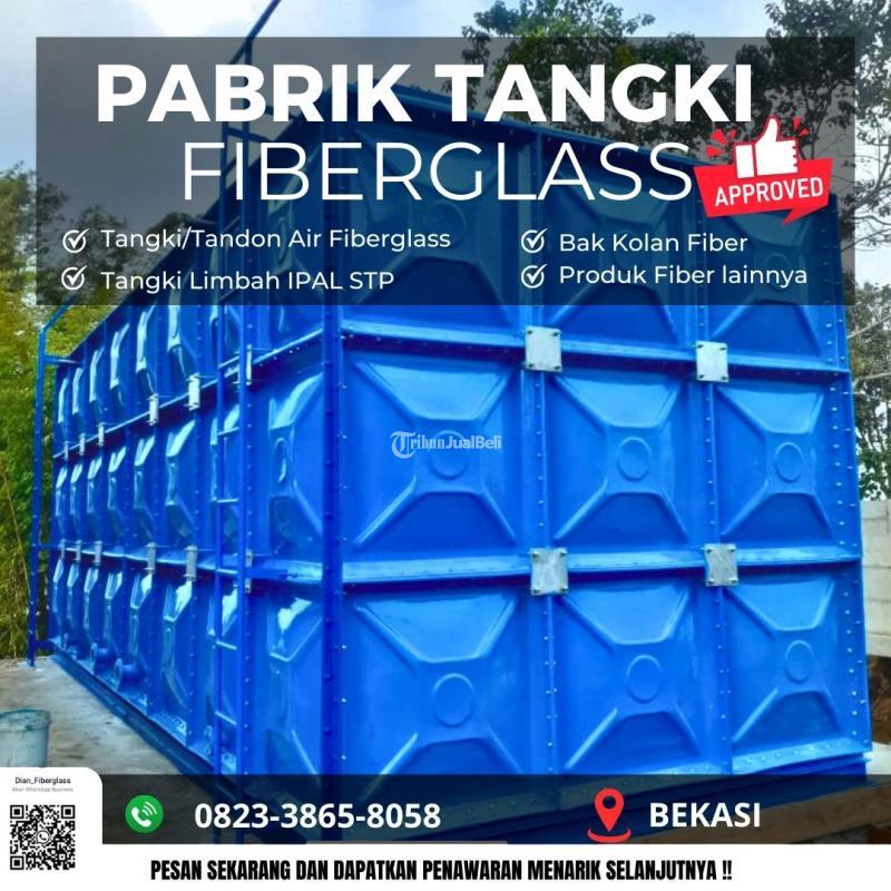Berstandar Tinggi Tangki Air Fiberglass FRP 8000 Liter - Bekasi 