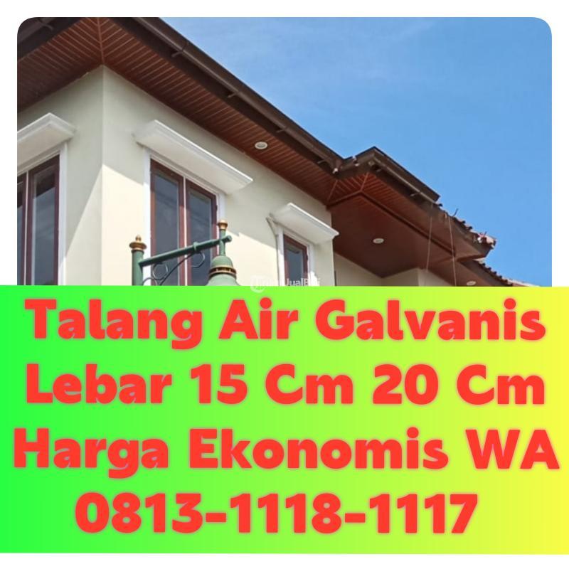 Talang Air Galvanis Metal Setengah Lingkaran - Bondowoso