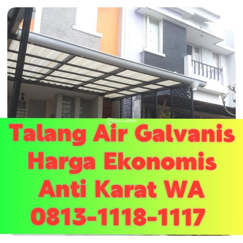 Talang Air Galvanis Metal Setengah Lingkaran - Bondowoso