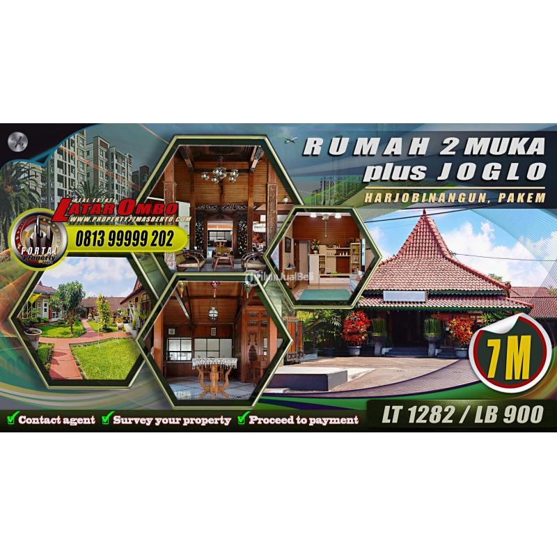 Dijual Rumah Istimewa 2 Muka Plus Joglo Tipe 900 - Sleman 