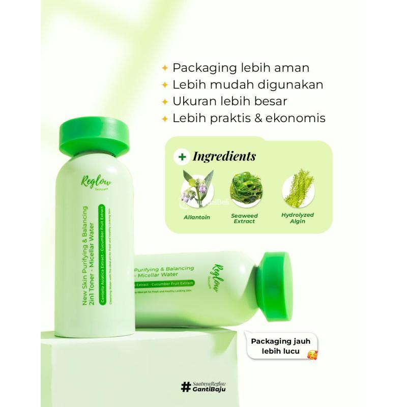 Reglow 2 in 1 Toner Micellar Water Melembapkan dan Mengangkat Sel Kulit Mati - Surabaya