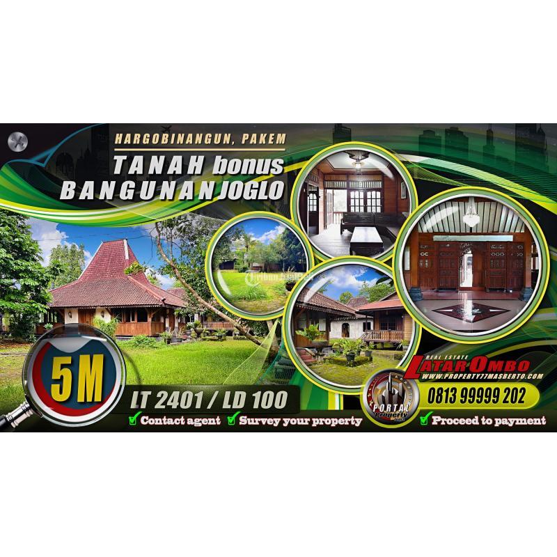 Dijual Tanah Hook Bonus Bangunan Joglo Legalitas SHM - Sleman 