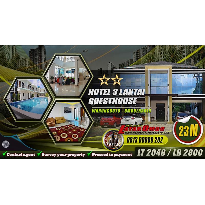 Dijual Hotel Bintang 2 Fasilitas Lengkap Plus Guest House - Yogyakarta 