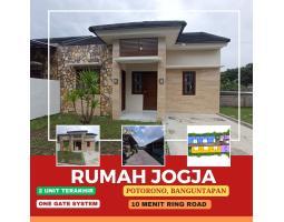 Dijual Rumah Murah 2KT 1KM SHM Di Jogja Timur 1km Jalan Wonosari, Sebelum Kids Fun Dekat Janti - Bantul