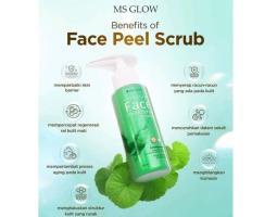 MS Glow Face Peel Scrub Mengeksfoliasi Wajah Angkat Komedo Lebih Glowing - Surabaya