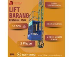 Sewa Lift Barang Elektrik atau Diesel - Bandung