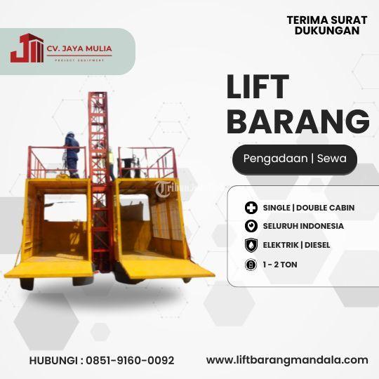 Sewa Lift Barang Jaya Mulia Mandala - Tangerang