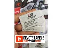 Cetak Label Woven Damask Devotelabels - Karimun 