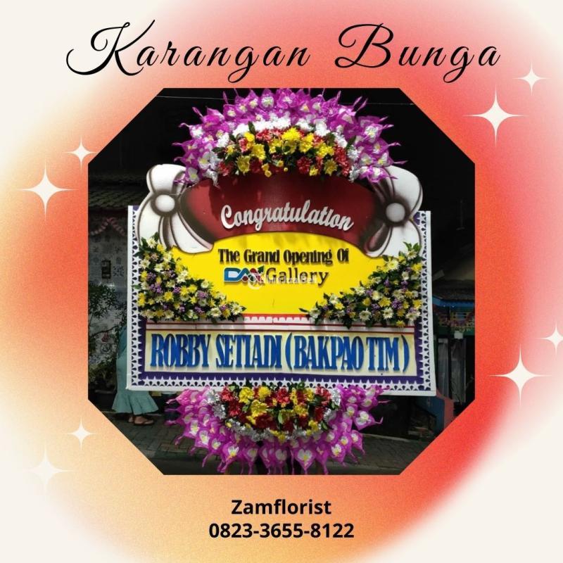 Karangan Bunga Papan Terhemat di Zamflorist - Jember 