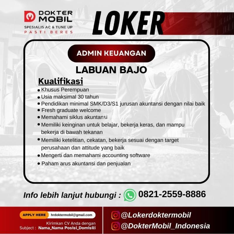 Loker Lowongan Kerja Tenaga Administrasi Keuangan di Labuan Bajo