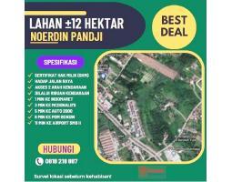 Tanah 12 Hektar di Soak Simpur Jalan Baru Bandara Sukarami Palembang