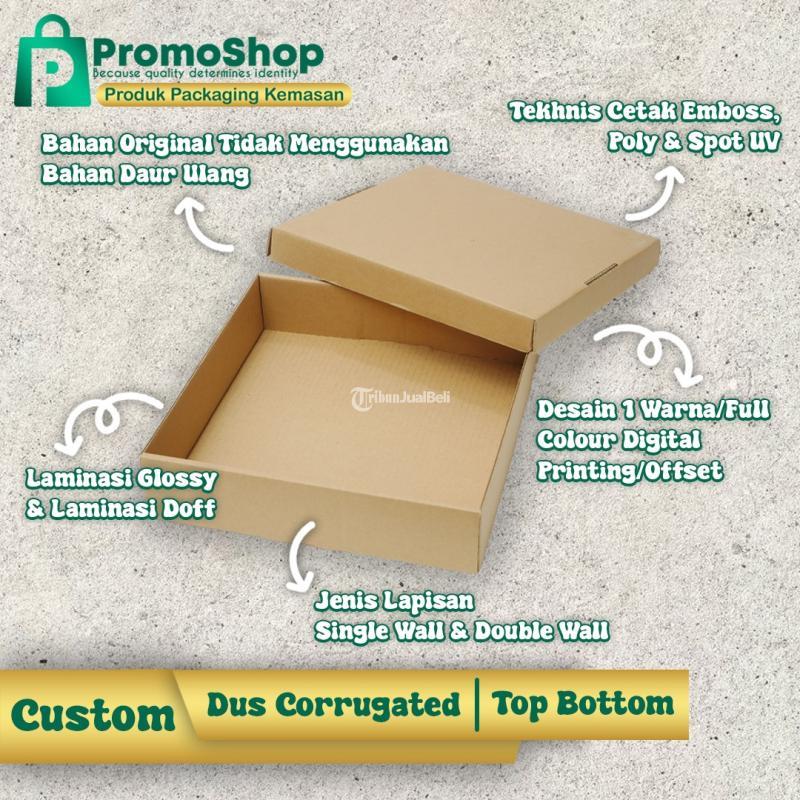 Cetak Dus Custom Kardus Parcel Bahan Corrugated Top Bottom Box Hampers Lebaran Kualitas Premium Terlengkap  Termurah Surabaya