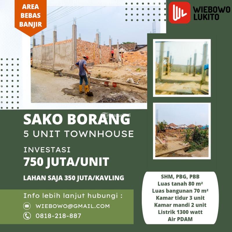 Rumah Palembang - 5 Unit Townhouse Baru Sako Borang Palembang Dekat Pasar Perumnas Sako, RS Charitas Hospital, Indogrosir Palembang
