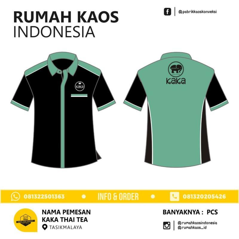 HARGA TANGAN PERTAMA SERAGAM KEMEJA SUMATERA KANTOR KOMBINASI LENGAN PENDEK