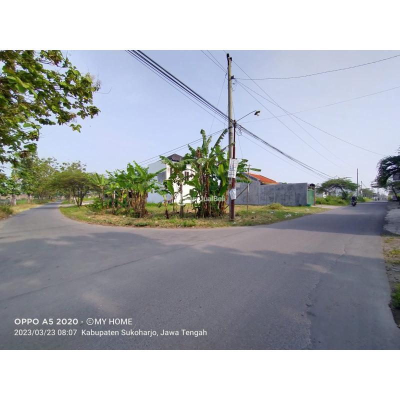 Tanah Luas 195m2 Hook Cantik Strategis Gentan Waru Solo Dekat Perumahan Taman Anggrek - Surakarta Jawa Tengah