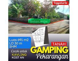 Tanah Ambarketawang Gamping 3 muka SHM Lt 691m Ld 30m - Sleman Yogyakarta