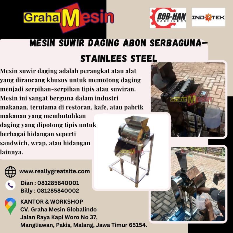 Mesin Suwir Pencacah Daging Abon Serbaguna  Stainlees Steel Hub  081285840001 Dian