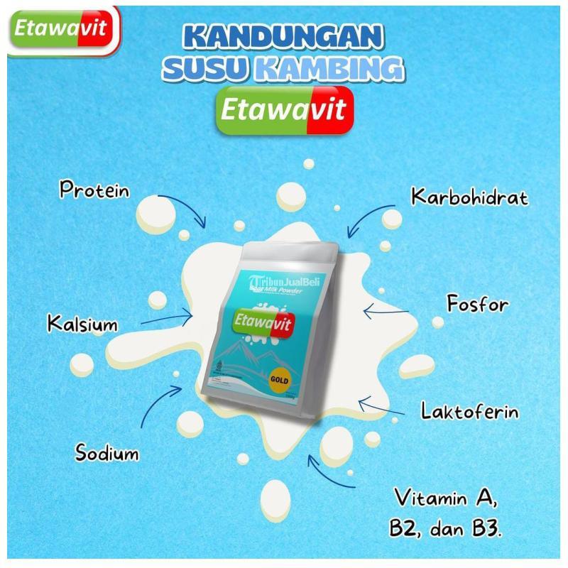 ETAWAVIT Susu Kambing Kaya Akan Kalsium Fosfor protein yang sangat berguna untuk kesehatan tubuh