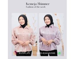 TERVIRAL , WA 0895-4144-61596,   Kemeja Shimer wanita jumbo viral, AROFAH COLLECTION