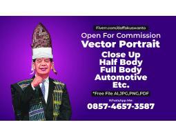 Jasa Vector Art Portrait Design Adobe Illustrator Free File