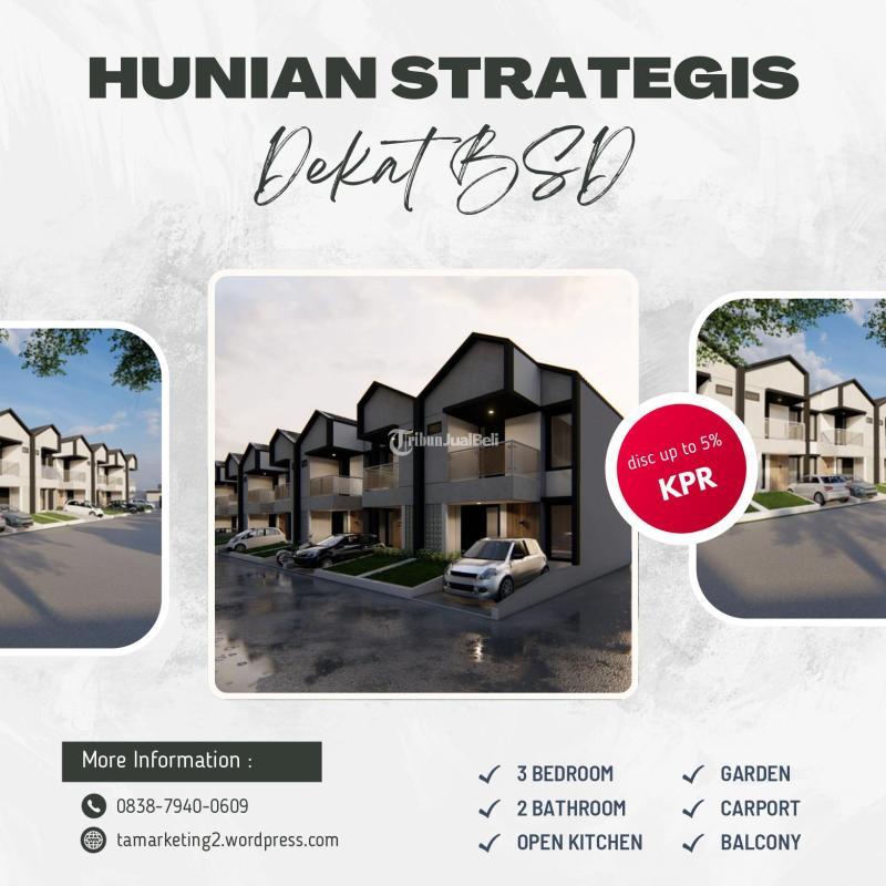 Rumah Murah dengan Lokasi yang Strategis dan Bebas Banjir Dekat BSD. Type 66.