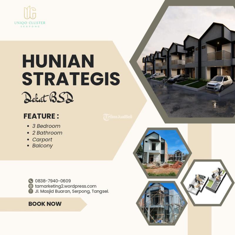 Hunian Strategis dan Bebas Banjir Dekat BSD. Type 86.