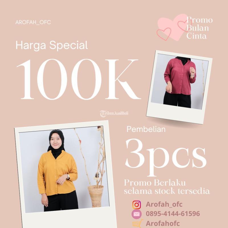 TERLARIS, WA 0895-4144-61596, Arofah blouse polos rayon