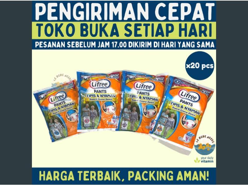 Popok Celana Dewasa Isi 20 pcs - Lifree Pants 20 pcs