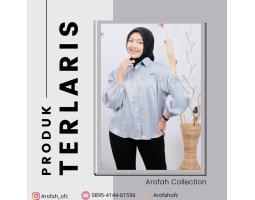 TERVIRAL , WA 0895-4144-61596,   Kemeja Shimer wanita jumbo viral, AROFAH COLLECTION