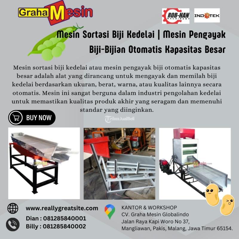 Mesin Sortasi Biji Kedelai  Mesin Pengayak Biji-Bijian Otomatis Kapasitas Besar Hub  081285840001 Dian)