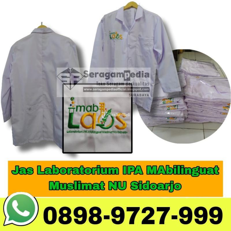 Custom Jas Laboratorium di Gresik, Bisa Bordir logo  Nama