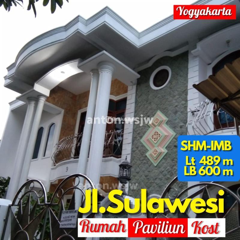 Dijual Rumah 2 Lantai Kost 10 Kamar dan Paviliun SHM LT 489 m di Jogja - Sleman