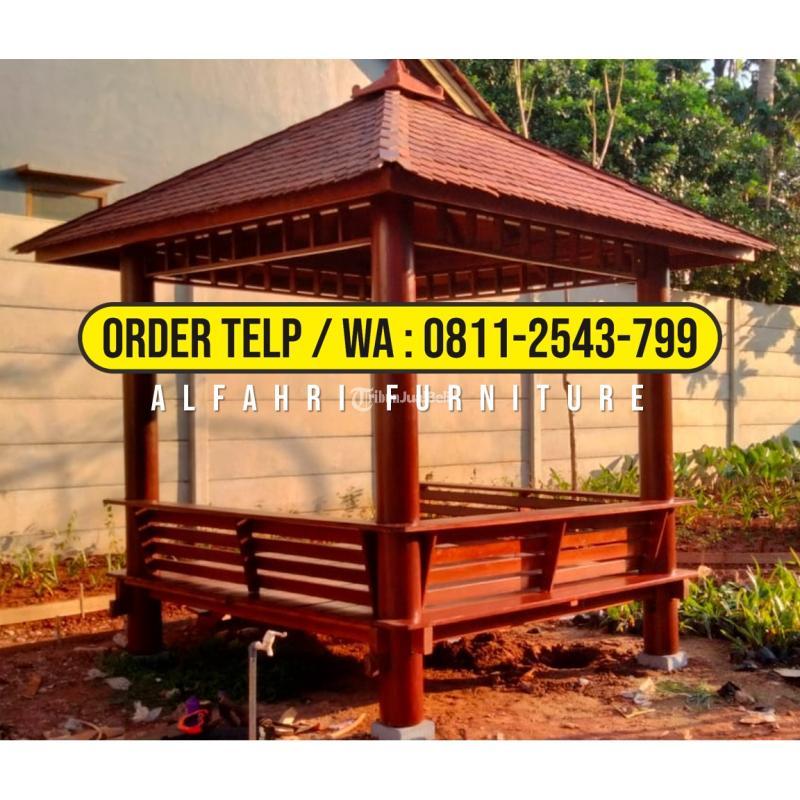 Gazebo Glugu Kelapa 2,5x2,5 Minimalis Kayu