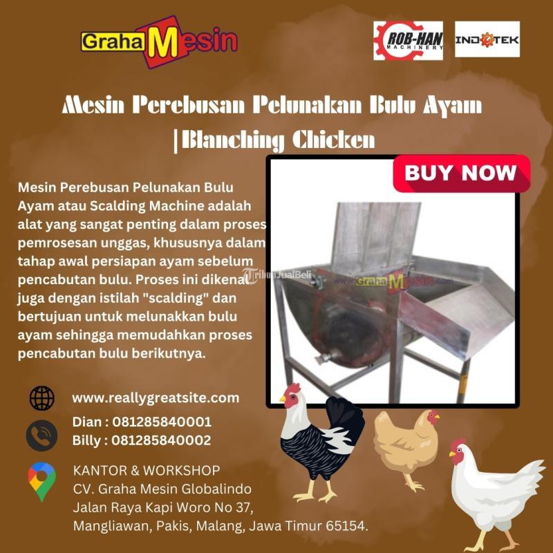 Terbaik Mesin Perebusan Pelunakan Bulu Ayam Blanching Chicken - Malang Jawa Timur