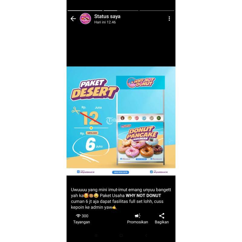 WHY NOT DONUT Paket Kemitraan Pancake Donut Kekinian Terviral