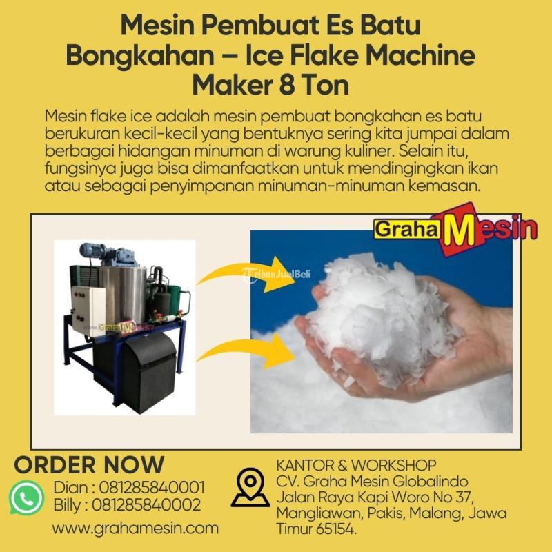 TERBAIK Mesin Pembuat Es Batu Bongkahan  Ice Flake Machine Maker 8 Ton