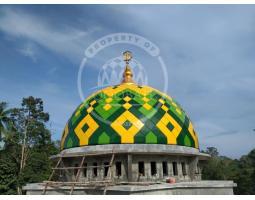 Kubah Masjid GRC Enamel Galvalum Stainless Gold Bergaransi Resmi