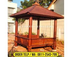 Gazebo Glugu Kelapa 2,5x2,5 Minimalis Kayu