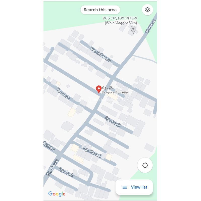 Dijual tanah kavlingan CU