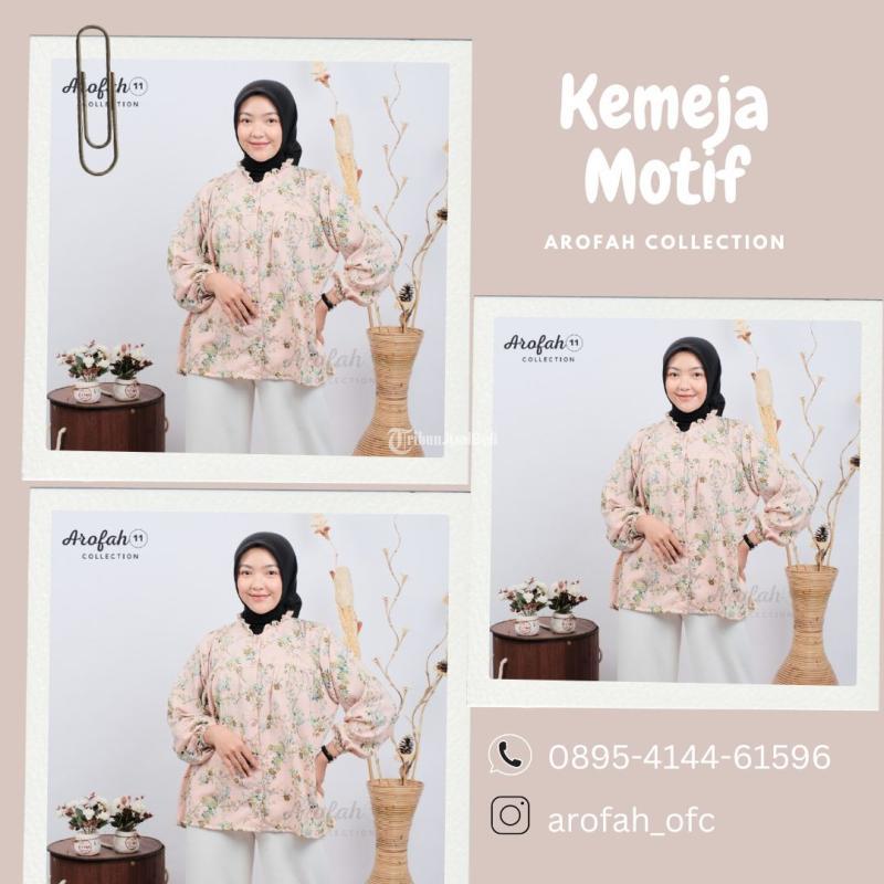 BERKUALITAS, WA 0895-4144-61596, Kemeja Crincle wanita by Arofah collection
