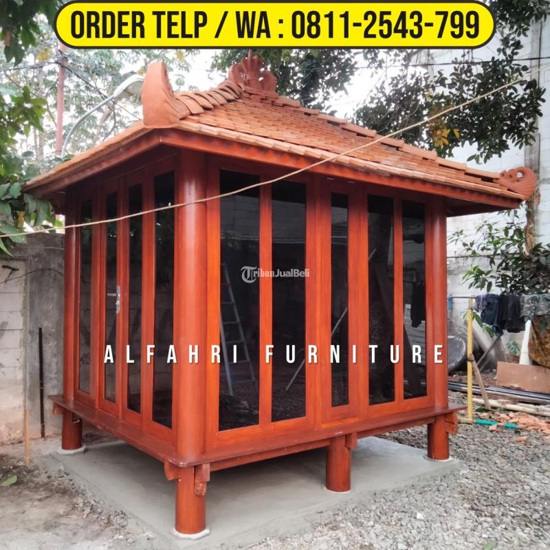 Gazebo Kayu Kelapa 3x3 Mushola Minimalis di Cimahi Jawa Barat - Tribun ...