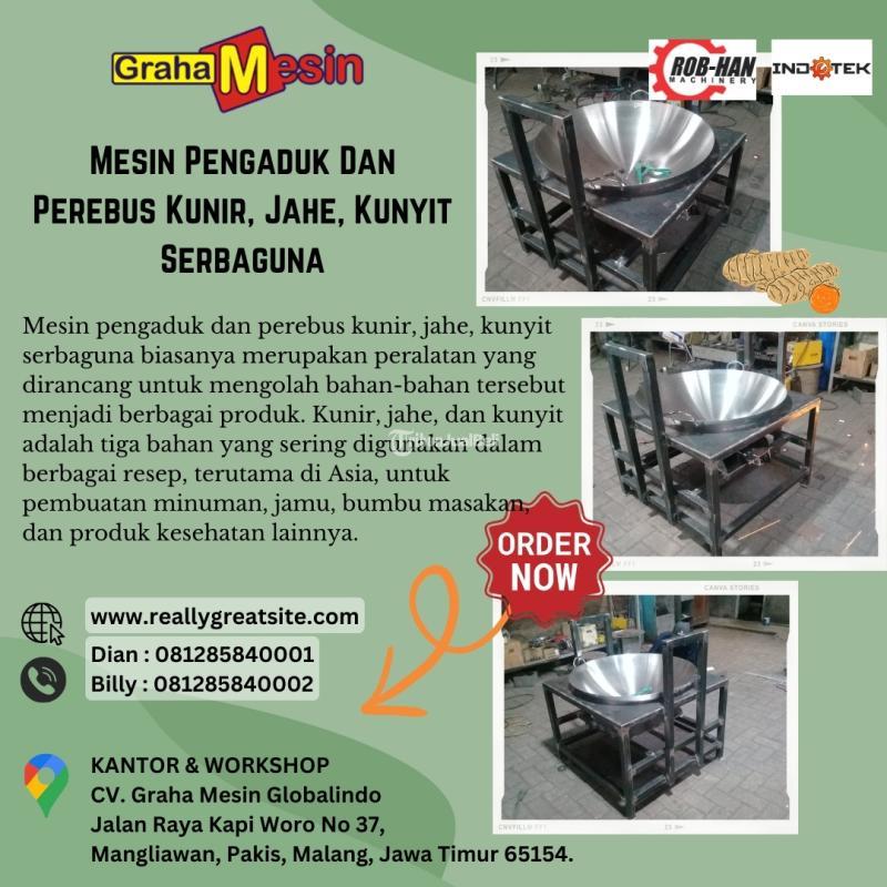 Terbaik Mesin Pengaduk dan Perebus Temulawak, Jahe, Kunyit Serbaguna Hub  081285840001 Dian