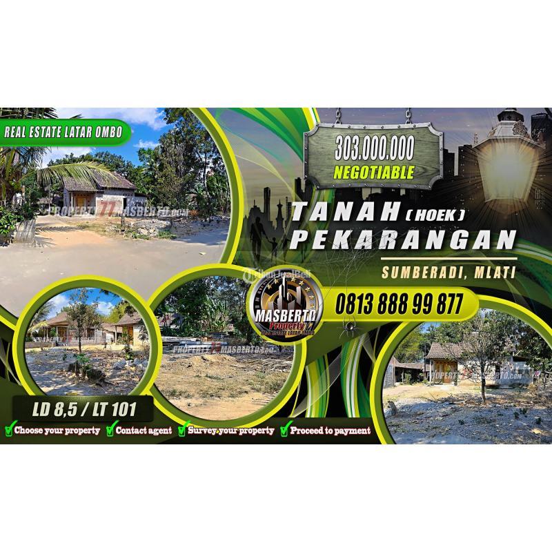 TANAH Pekarangan Hoek Siap Bangun