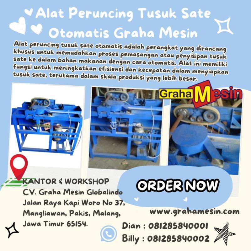 TERBAIK Alat Peruncing Tusuk Sate Otomatis Graha Mesin
