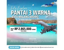 PAKET WISATA PANTAI 3 WARNA BATU MALANG BROMO 4H3M