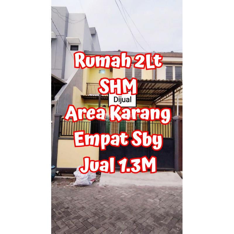 Rumah 2 Lantai Minimalis Siap Huni di Area Karang Empat dekat Karang Asem, Ploso Timur, WM Kalijudan, Unair, Bronggalan, Lebak, Rangkah, Tambaksari, Putro Agung, Raya Kenjeran