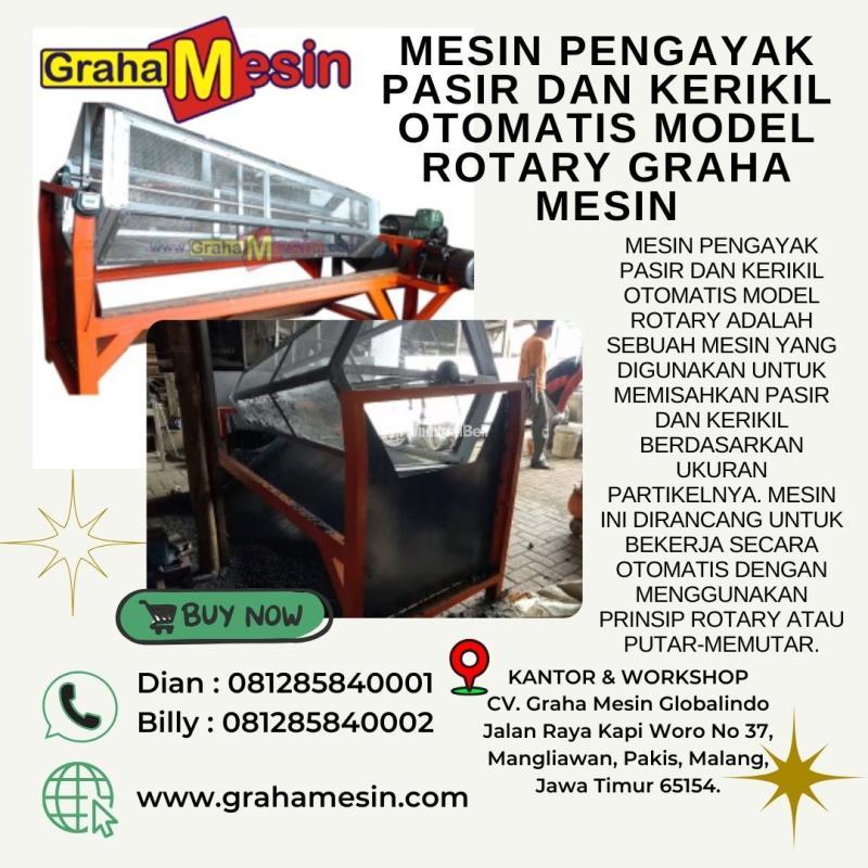 TERBAIK Mesin Pengayak Pasir dan Kerikil Otomatis Model Rotary Graha Mesin