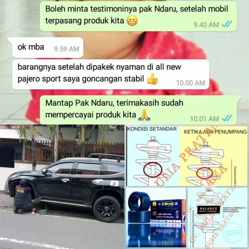 Suspensi pajero keras atasi dengan pasang peredam shock balance damper jaminan kualitas bergaransi 5 tahun
