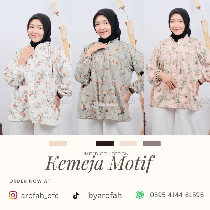 AROFAH COLLECTION, WA 0895-4144-61596, Kemeja wanita Motif